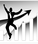 man jumping illustration